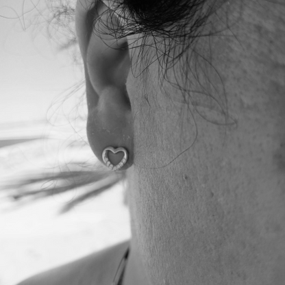 HEART design earrings.